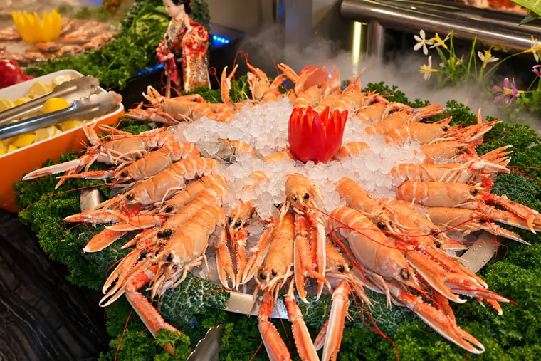 Langoustines sur glace